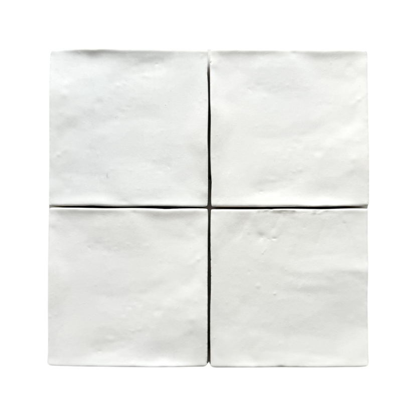 Zellige Bianco Matt - Square Tile - 125 x 125mm