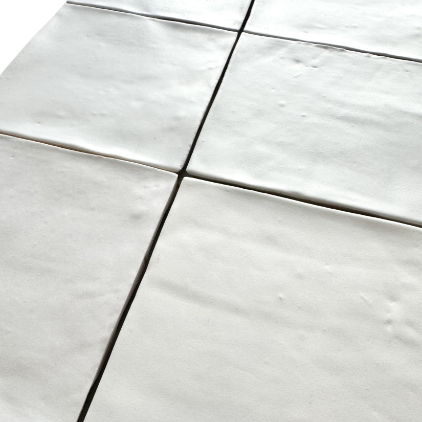 Zellige Bianco Matt - Square Tile - 125 x 125mm