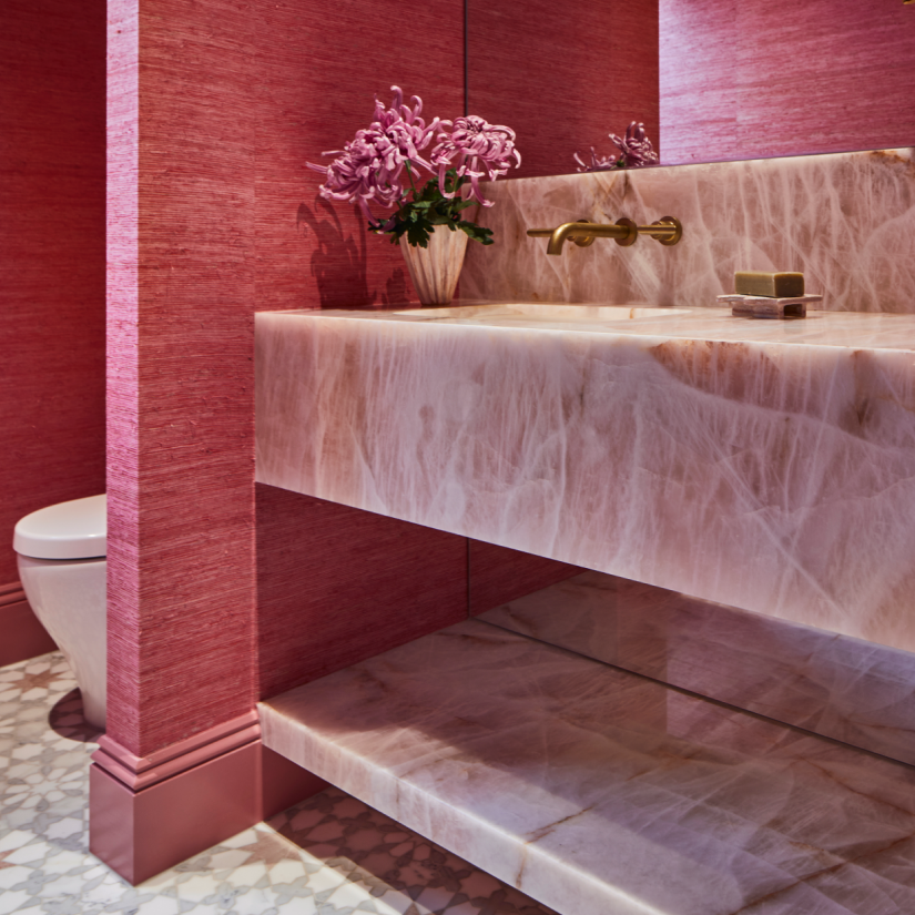 Cristallo Pink Quartzite - Custom Stone Slab - Honed