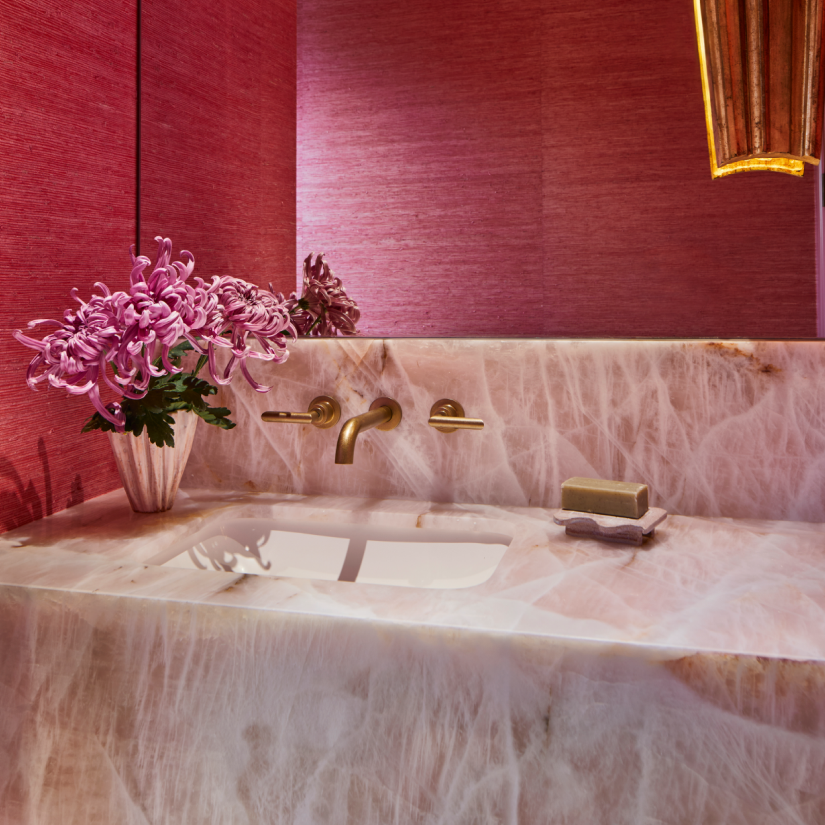 Cristallo Pink Quartzite - Custom Stone Slab - Honed
