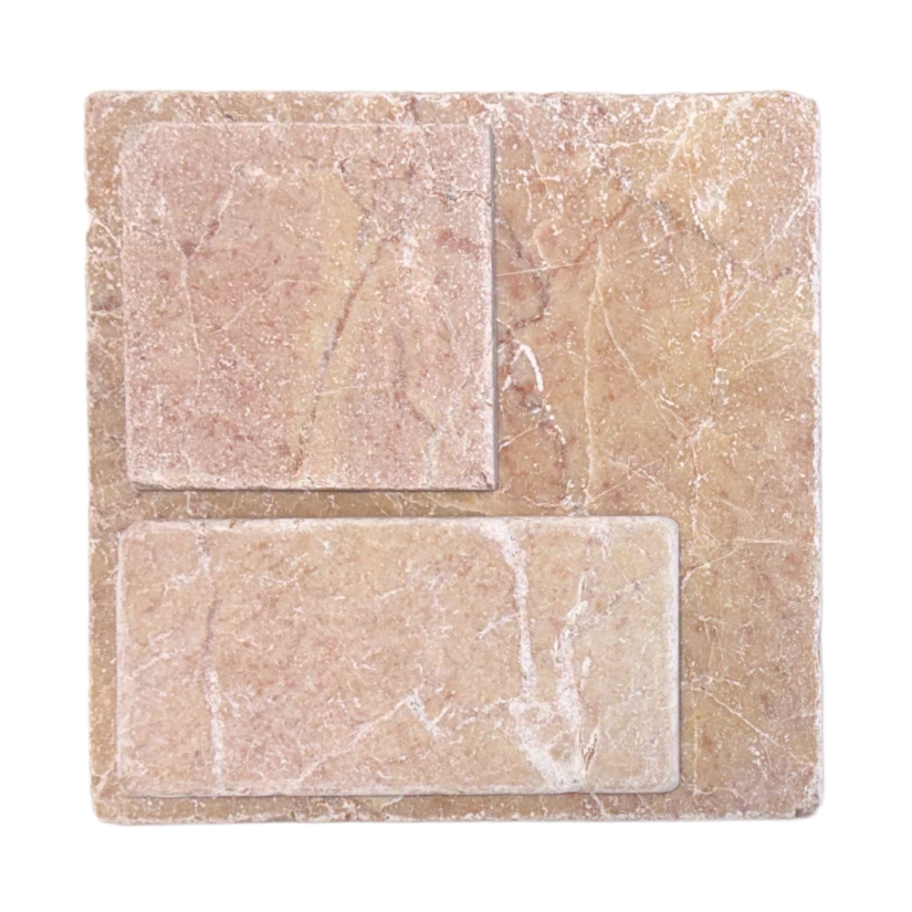 Rosado Marble - Square Stone Tiles - Tumbled