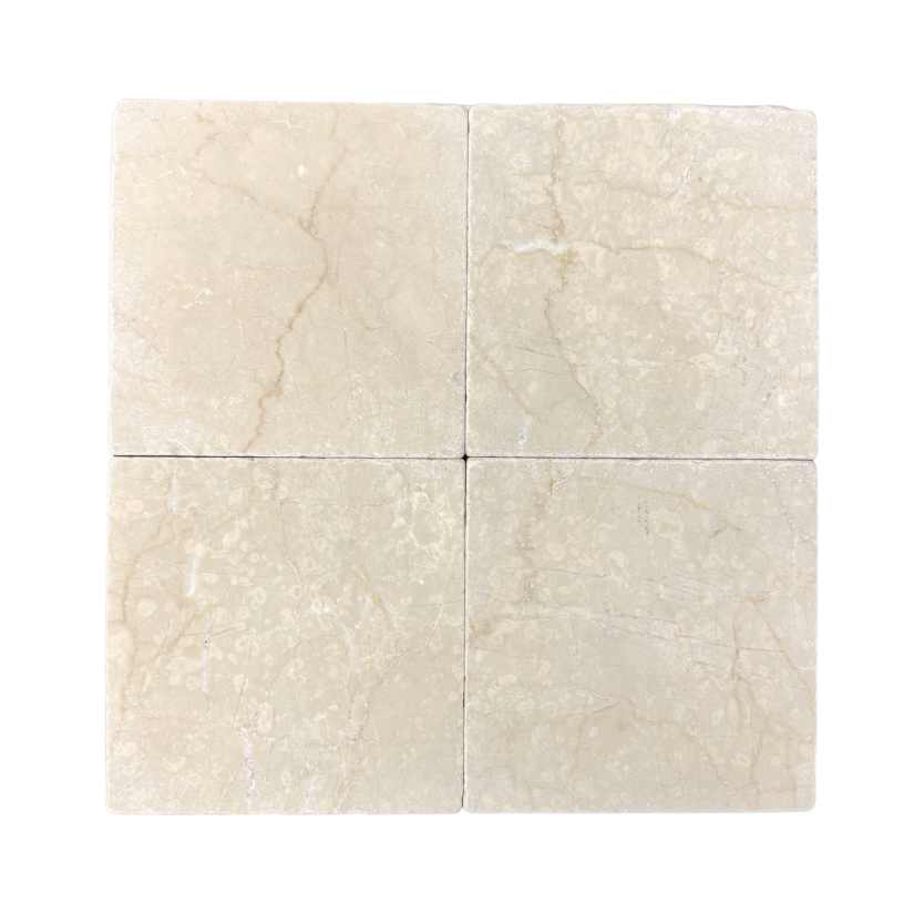 Botticino Marble - Square Tile - Tumbled