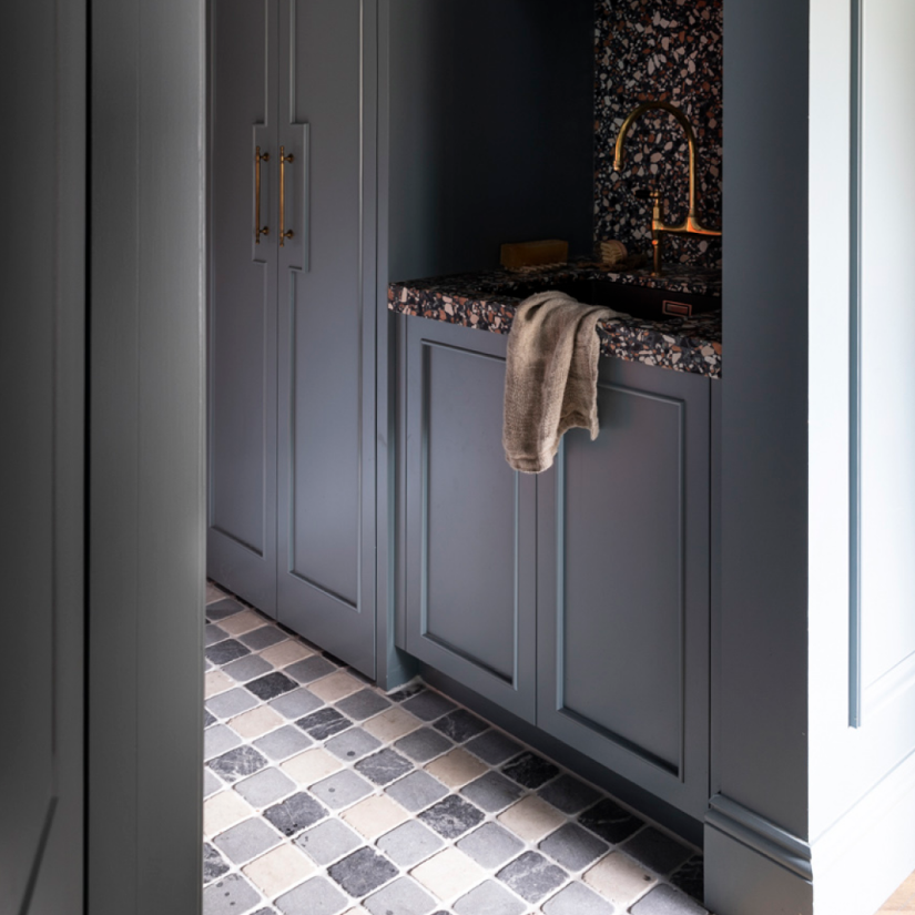 Bardiglio Marble - Square Tile - Tumbled