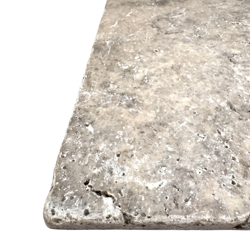 Silver Travertine - Stone Tile - Tumbled & Unfilled