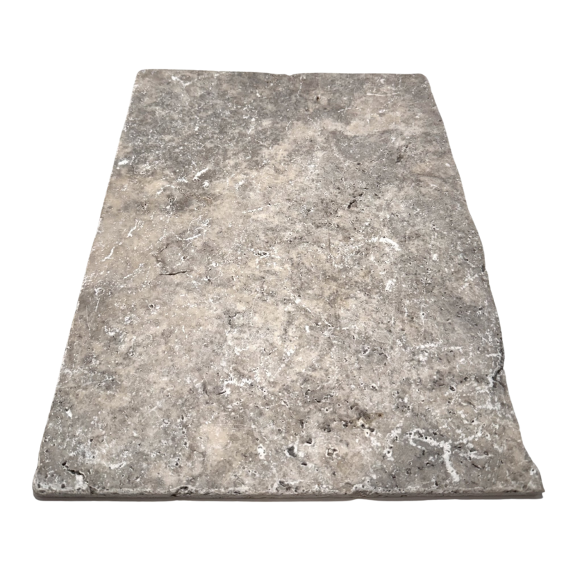 Silver Travertine - Stone Tile - Tumbled & Unfilled