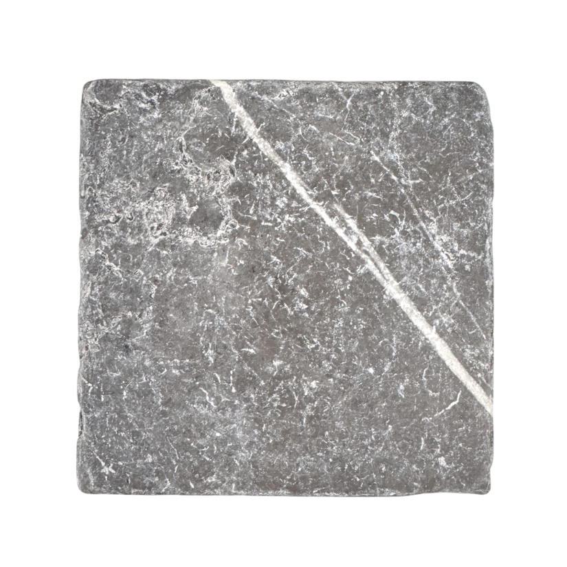 Pietra Grey Marble - Square Stone Tile - Tumbled