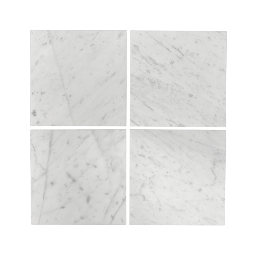 Carrara Marble - Square Stone Tile - Honed