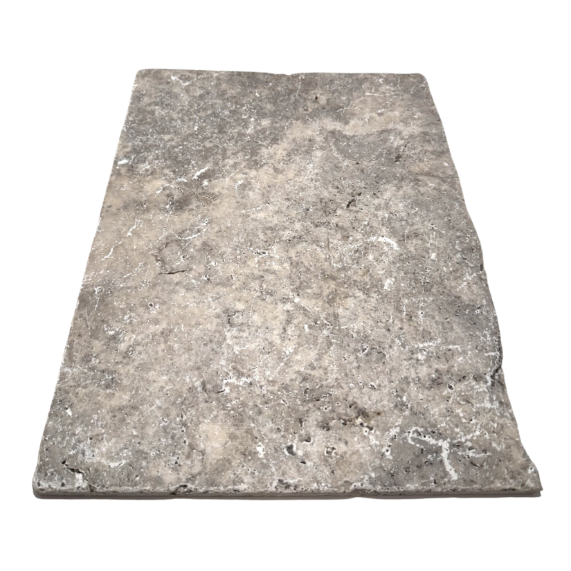 Silver Ash Travertine - Stone Tile - Tumbled & Unfilled