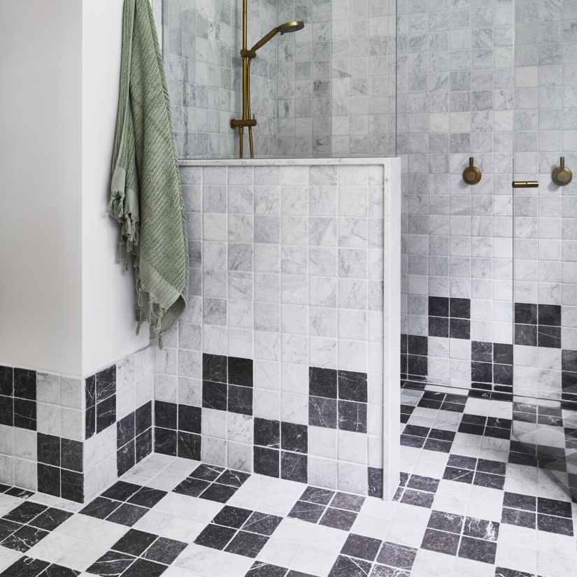 Pietra Grey Marble - Square Stone Tile - Tumbled